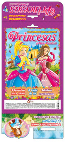 Princesas do reino encantado - Colorindo com adesivos