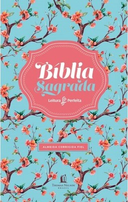 Bíblia ACF, Capa flexível, Floral, Leitura Perfeita