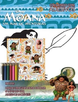 Moana - Um mar de aventuras: colorindo com adesivos