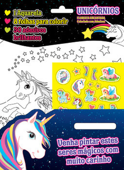 Unicórnios - Colorindo com adesivos