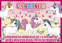 Unicórnios - Prancheta para colorir - Supersérie