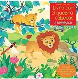 O Zoológico: Livro com 3 Quebra-Cabeças