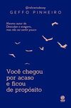 Você chegou por acaso e ficou de propósito