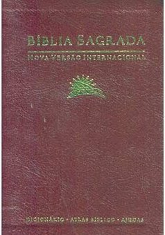 Bíblia Sagrada NVI: Atlas Bíblico - Ajudas Capa de Luxo Vinho
