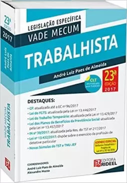 Vade Mecum Trabalhista Rideel (23Ed/2017)