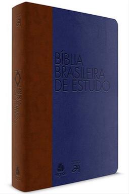 Bíblia brasileira de estudo: marrom/azul