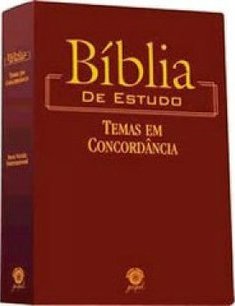 Bíblia de Estudo - Temas em Concordância - Capa Vinho