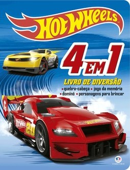Hot Wheels: 4 em 1 - Livro de diversão