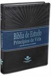 RA085BEPV: Bíblia de Estudo Princípios de Vida - Preta e Azul