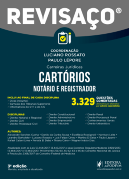 Cartórios: notário e registrador - 3.329 questões comentadas, alternativa por alternativa por autores especialistas