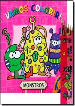 Vamos Colorir!Kit Livro+Lapis De Cor:Monstros (Patchwo