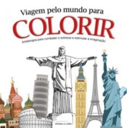 Viagem pelo mundo para colorir