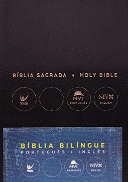 Bíblia Sagrada NVI: Português-Inglês - Luxo Preta